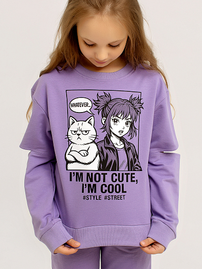 Толстовка "Cool" Лиловый арт. дк336л